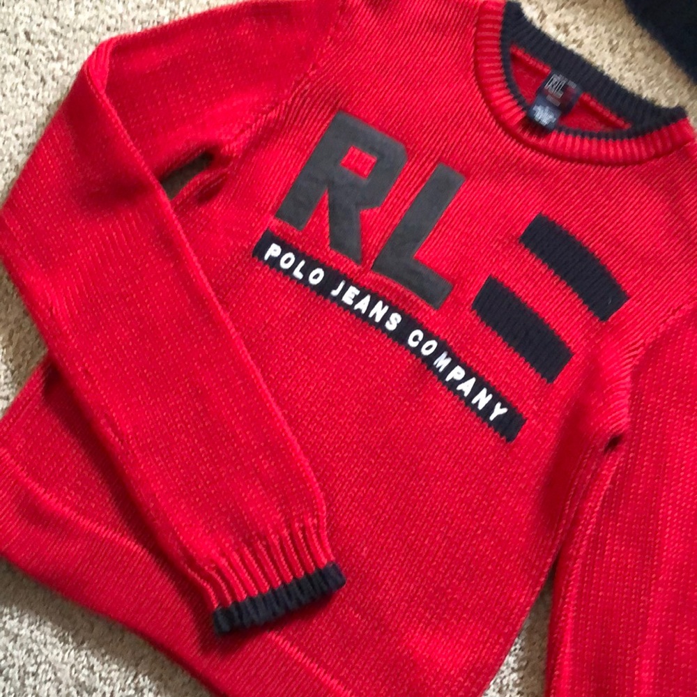 Ralph Lauren red logo sweater